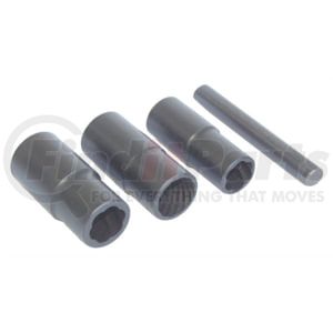 LTI Tools 4350 Wheel Lug Nut Socket 4-Piece 1/2 In. Drive Dual Sided Twist Socket Damaged Wheel Lug Nut Remover Kit
