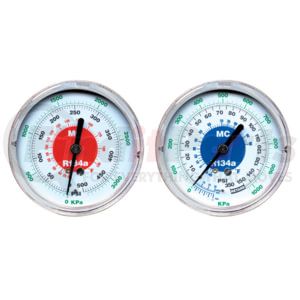 Mastercool 86500 Manifold Pressure Gauge R134a High-Side Replacement Manifold Gauge, PSI, kPa, and Fahrenheit