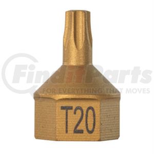 Mayhew Tools 16112 Socket Driver Bit T20 Torx Dual Drive Insert Bit with One 1/4" Square and 7/16" Hex Drive Shank