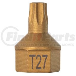 Mayhew Tools 16114 Socket Driver Bit T27 Torx Dual Drive Insert Bit with One 1/4" Square and 7/16" Hex Drive Shank