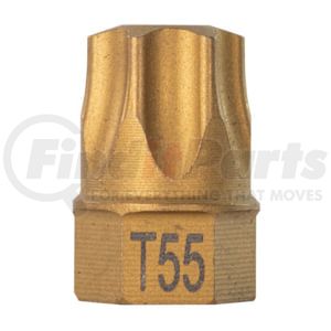 Mayhew Tools 16120 Socket Driver Bit T55 Torx Dual Drive Insert Bit with One 1/4" Square and 7/16" Hex Drive Shank
