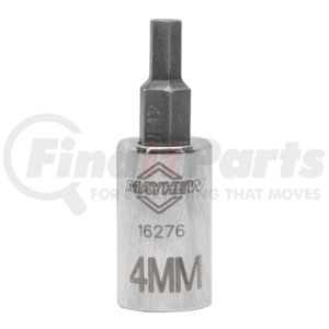 Mayhew Tools 16276 Screwdriver Bit Socket 4 mm Metric Hex Short Insert Socket Bit One 1/4" Drive Forged S2 Steel Hand Tool