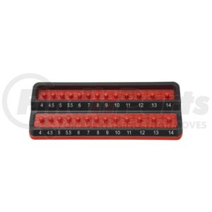 Mechanic's Time Savers PSH25M-RED 1/4" Peg Socket Holder, metric, red