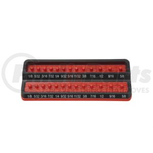 Mechanic's Time Savers PSH25S-RED Socket Holder 1/4" SAE Peg Socket Holder, Red