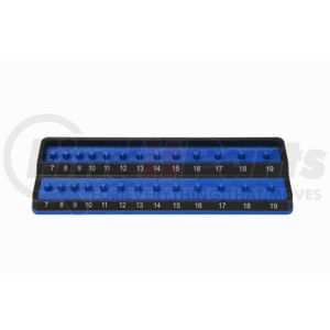 Mechanic's Time Savers PSH38M-BLU Socket Holder 3/8" Metric Peg Socket Holder, Blue