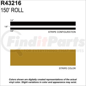 Prostripe R43216 1/2" GOLD METALLIC