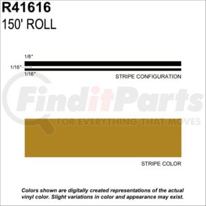 Prostripe R41616 1/4" x 150' Premium Dual Color Multipstripes Silver Metallic/Gold Metallic