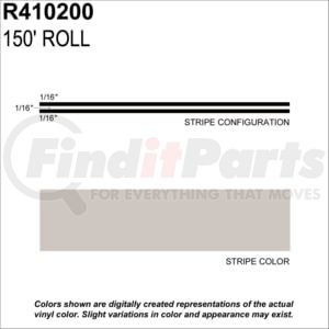 Prostripe R410200 3/16" Dbl Strip Pewter Met