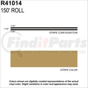 Prostripe R41014 3/16" x 150' Multistripes Buckskin