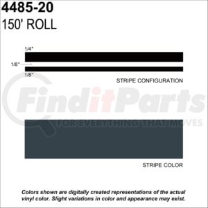 Prostripe 4485-20 Pinstripe Light Charcol 1/2" x 150'