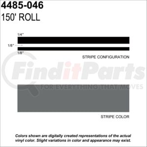 Prostripe 4485-046 Pinstripe Light Charcol 1/2" x 150'