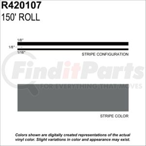 Prostripe R420107 5/16" x 150' Multistripes Gunmetal Metallic
