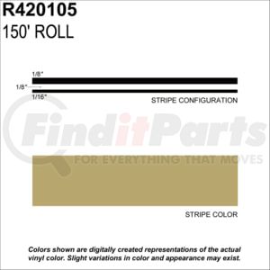 Prostripe R420105 5/16" x 150' Multistripes Light Gold Metallic