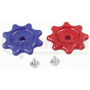 Robinair 40449 A/C Compressor Manifold A/C Compressor Manifold - Manifold Knob Set, Red and Blue, 1/4 in. Drive, Set of 2