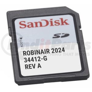 Robinair 34412-G Diagnostic Software R134A NI Machines Vehicle A/C Capacities Database, 2024, SD Card