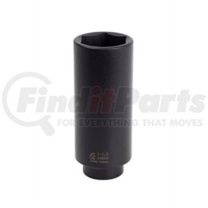 Sunex Tools 248XD Socket 1-1/2 in. x 1/2 in. Drive 6-Point Extra-Long Deep Impact Socket in Chrome Molybdenum, Radius-Corner
