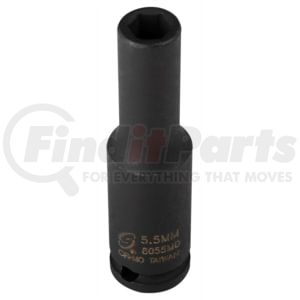 Sunex Tools 8055MD 1/4" Drive 6 Point Deep Impact Socket 5.5mm