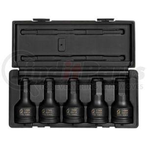 Sunex Tools 4507 Socket Set 5-Pieces Impact Hex Socket Set with 3/4" Drive, Cr-Mo Steel, Blow-Mold Case