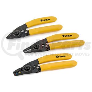 Titan 11476 Crimping Tool 3-Piece Mini Electrical Tool Set - 5.5", 30-10 AWG Cutter/Stripper/Crimper