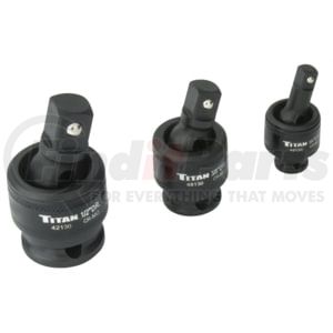 Titan 40160 Universal Joint Socket 3 Pc. Impact Socket Universal Joint S with Chrome-moly Construction for Durability, 1/2