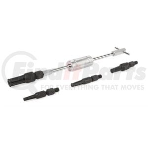 Titan 51362 Bearing Puller 5-Piece Blind Hole Bearing Puller Set 3.5 lb Slide Hammer 3/8 to 1-1/4 Inch Case