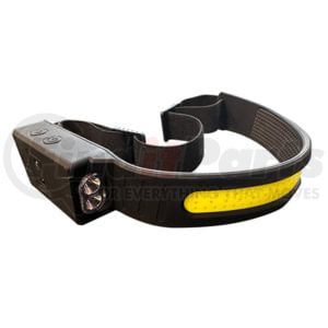 Ullman Devices LGT-HL-1-BK Head-Mounted Work Light 3-in-1 Rechargeable LED Work Headlamp, Built-In 365nm UV Leak Detector