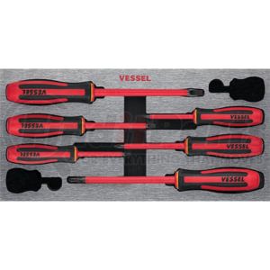 Vessel Tools 9606EVA VESSEL MEGADORA Insulated Screwdriver No.960 6 Pc. Set w/ EVA Container