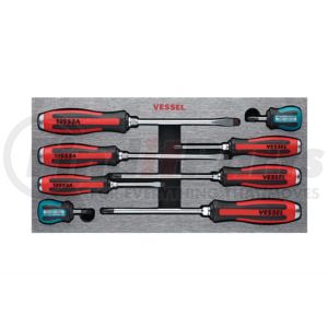 Vessel Tools 9308EVA MEGADORA JAWSFIT Tang-Thru Screwdriver 8PC. Set