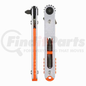 Vessel Tools TX76U Extra Low-Profile Bent-up Head Ratchet Screwdriver with Extra Low-Profile Bits