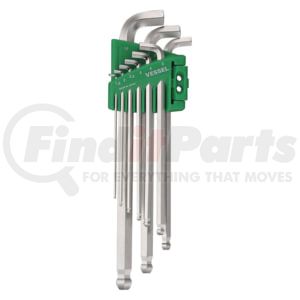 Vessel Tools 8209BPU Ball Point Hex L-Key Wrench Stubby 9PC. Set No.8209BPU