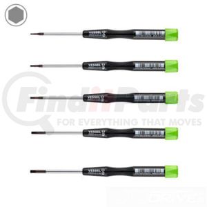 Vessel Tools 99005HXPBU Micro Screwdrivers Set - Hex 5pc