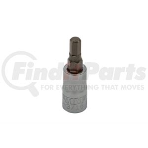 Vim Tools HSS-316 Driver Bit Set 3/16 In. SAE Hex Bit Socket Driver 1/4 In. Square Drive Satin Chrome Tool