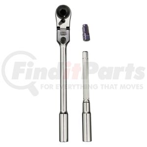 Vim Tools RFB400K Socket Set 3-Piece Mini Flex Bit and Socket Ratchet Set with T Handle 1/4 In. Hex Drive