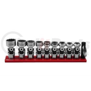 Vim Tools DDSUJ400 Socket Wrench Set 9PC DUAL DRIVE AND SPRING LOADED STUBBY UNIVERSAL SOCKET SET - SAE 12-POINT