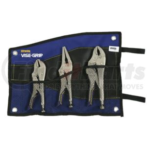Vise Grip IRHT82591 Pliers 3-Pieces Fast Release Locking Pliers Set with Kit Bag, Heat-Treated Alloy Steel