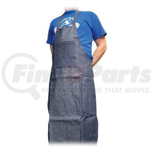 AES Industries 7320 Cooking Apron Heavy Duty Blue Denim Shop Apron Knee Length Protective Tool Work Apron with Pocket