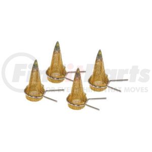 AES Industries 45604 Paint Strainer 4-Pack Lock-On Siphon Feed Spray Gun Paint Strainers Fine Mesh Brass Reusable Filters