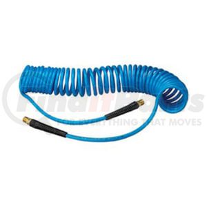 Amflo 24-25E-RET Air Tool Hose 1/4" x 25' Poly Recoil Air Tool Hose, 120 PSI, Blue, 1/4 MNPT Fitting