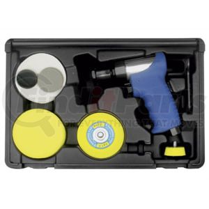 Astro Pneumatic 3050 Polishing Tool Kit 21-Pieces, 3/16" Orbit 13,000-16,000 RPM Dual Action Air Sander and Polisher Kit