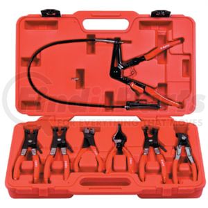 Astro Pneumatic 9406 Hose Clamp Pliers 7-Piece Hose Clamp Plier Set, Remote Cable & Swivel Jaws for Fuel & Vacuum Lines