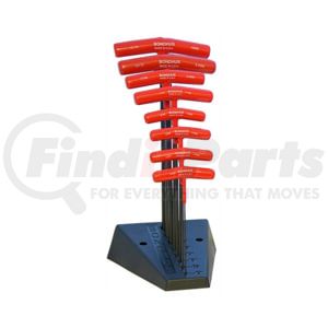 Bondhus Corp. 15389 Hex Key Set Bondhus 15389 Set 8 Hex T-handles 9" Length 2-10mm with Stand
