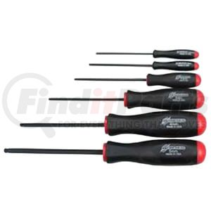 Bondhus Corp. 10686 Hex Ball End Screwdriver Set, 6 Piece, 1.5mm to 5mm, Comfort Grip Handles