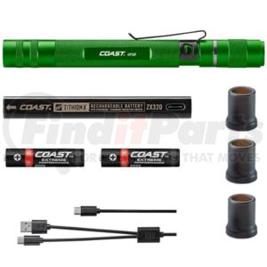 Coast 21519 HP3R Rechargeable Focusing Penlight, Green