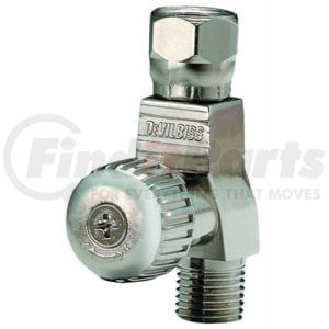 DeVilbiss HAV500 Spray Gun Air Control Valve Air Adjusting Valve, 1/4 in MNPT Thread Size, Metal Body, Includes Pressure