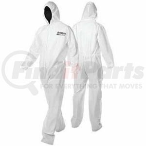 DeVilbiss 803672 Coveralls CLEAN Disposable Paint Booth Protective Coverall, Large, Pullover Hood, Zipper