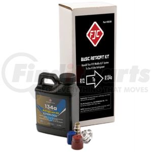FJC, Inc. 2538 A/C System Retrofit Kit Mobile A/C R-12 to R-134a Retrofit Kit, 8 oz Estercool Oil, Service Port Adapters &