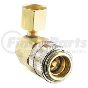 FJC, Inc. 6006 A/C Service Coupler R-134a 90-Degree Quick Service Coupler, Low Side Blue, 14mm x 1.5 Connection