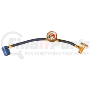 FJC, Inc. 6037 A/C System Charging Hose Reusable R-134a U-Charge Hose with Low-Side Pressure Gauge for Self-Sealing Cans