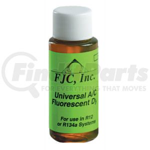 FJC, Inc. 4910 A/C System Dye Universal A/C Fluorescent Leak Detection Dye, R-12 and R-134a Systems, 1 oz