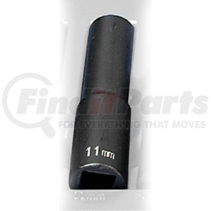 Grey Pneumatic 2111MD Socket 1/2" Drive x 11mm Point Size, 83mm Deep Length, Impact Socket, Type I Shape